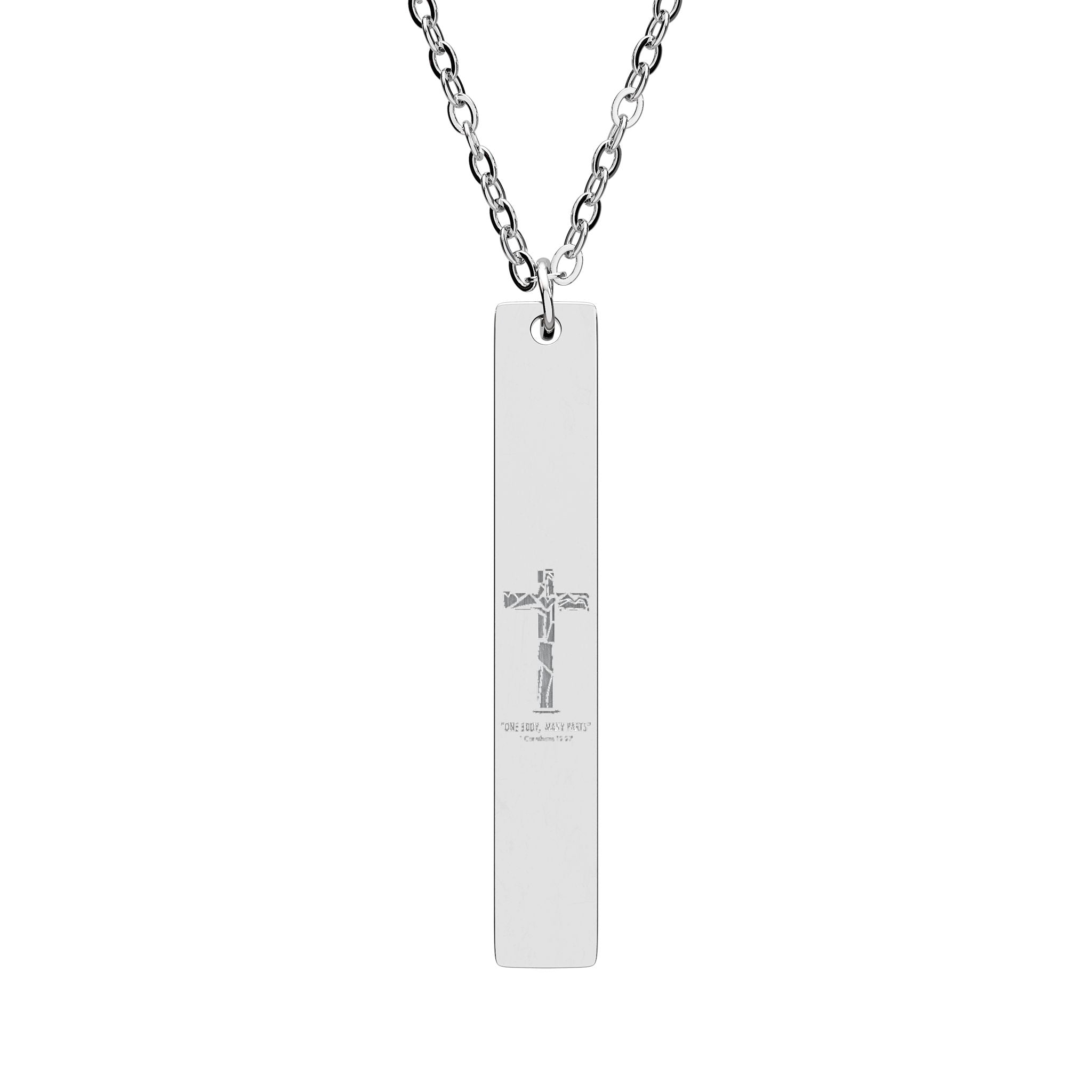 Vertical Bar Necklace (Engraving)