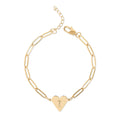 Paperclip Heart Bracelet (Engraving)